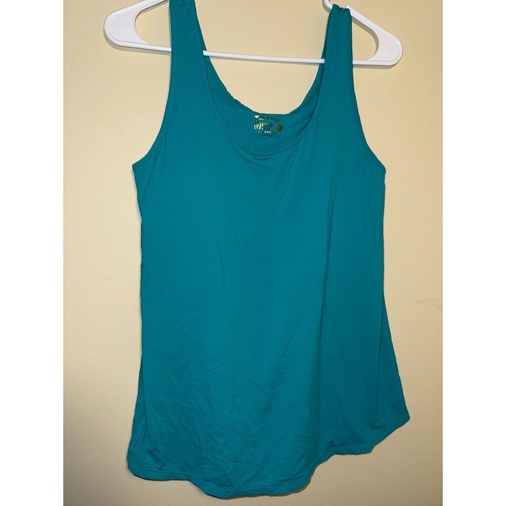 Lilly Pulitzer Teal Luxletic Sunray Bra Tank Top | Size Medium | Activewear